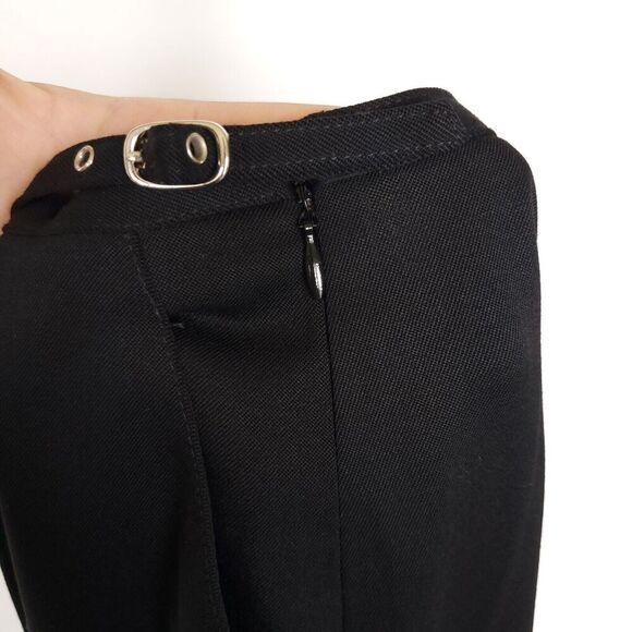 CLUB MONACO Straight Wool Pants Women's Size 2 Black Trousers Career Lightweight - Picture 5 of 13